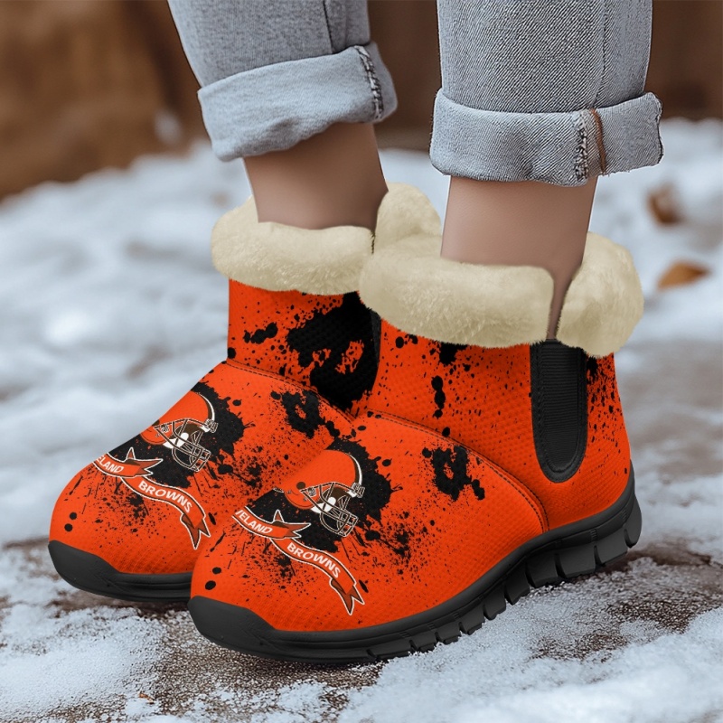 Cleveland Browns Comfy Winter Snow Boots Image 3