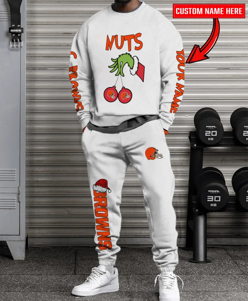 Cleveland Browns Christmas Sweatshirt and Sweatpants Combo