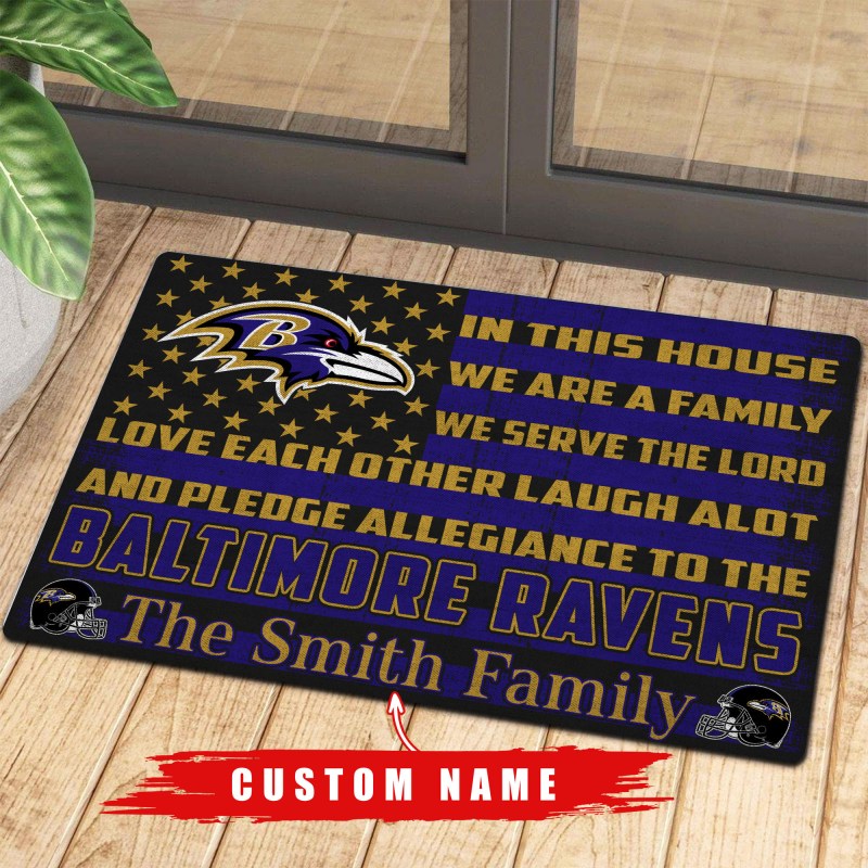 Baltimore Ravens Personalized Doormat