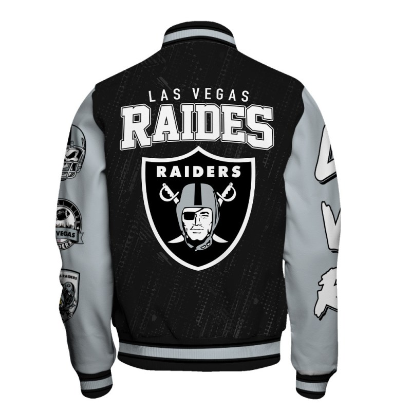 Las Vegas Raiders Varsity Jacket Detail