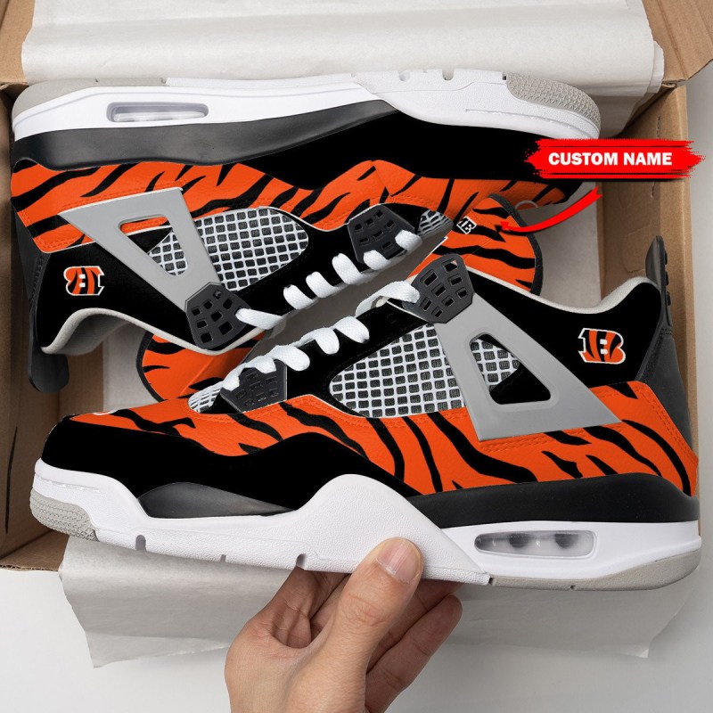 Cincinnati Bengals Personalized AJ4 Sneaker