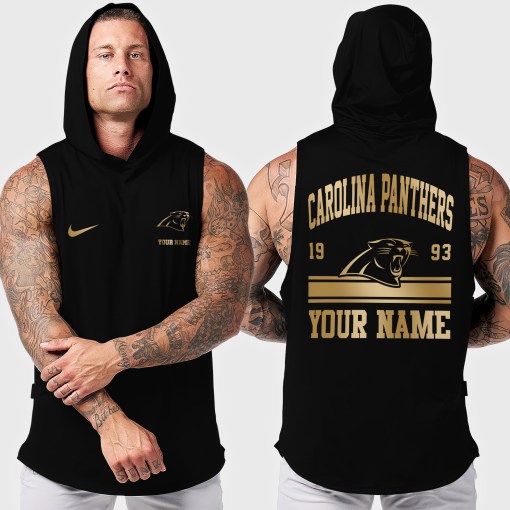 Carolina Panthers Men's Workout Hooded Tank Top