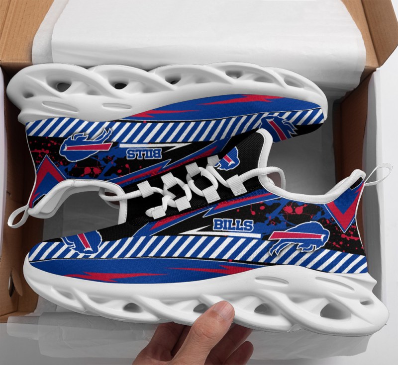 Buffalo Bills Yezy Running Sneakers Back View