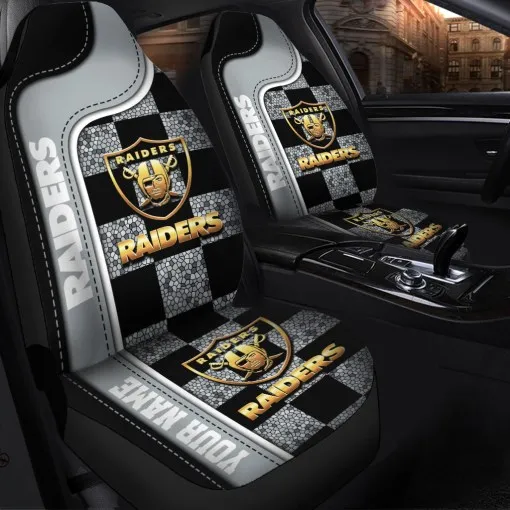 Las Vegas Raiders Personalized Car Seat Cover Features