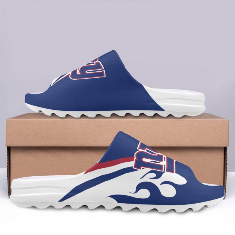New York Giants Yeezy Slippers Mockup 1