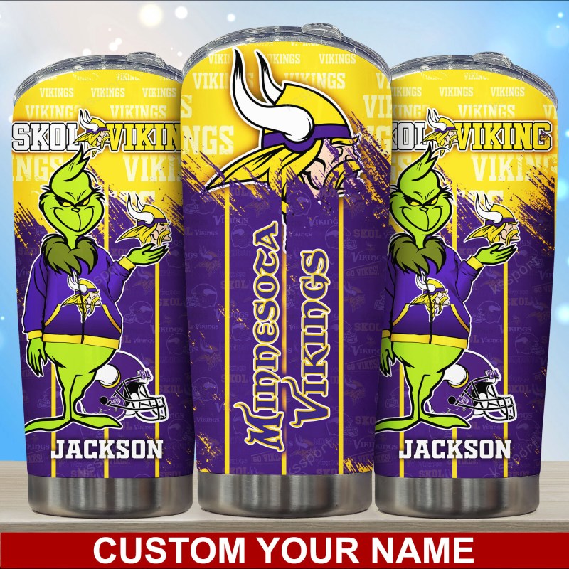 Minnesota Vikings Personalized Tumbler Image 2