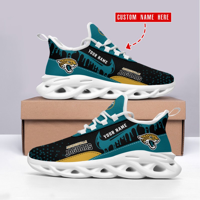 Jacksonville Jaguars Personalized Yezy Running Sneakers