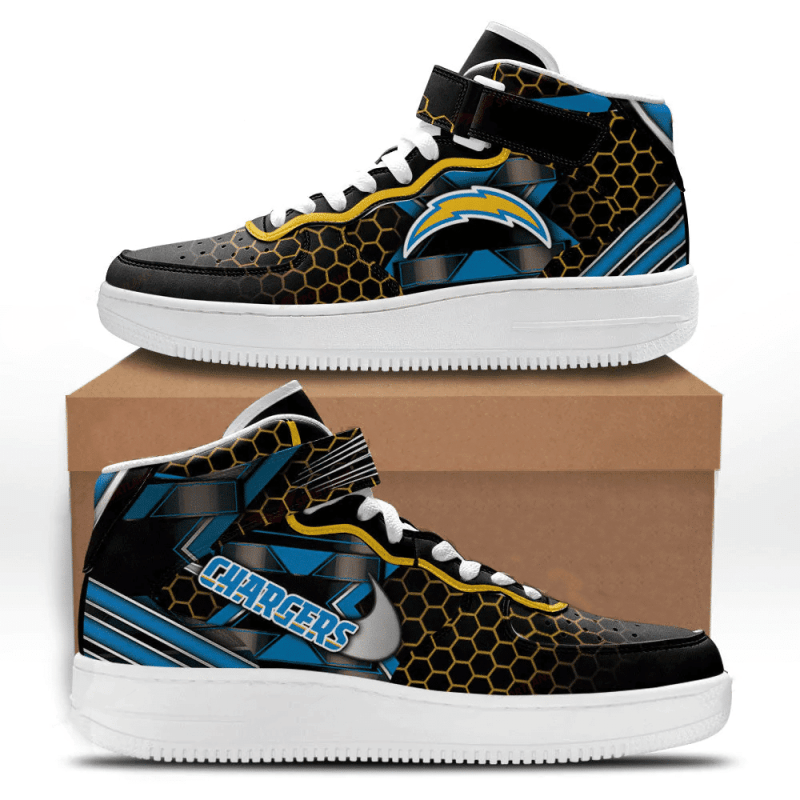 Los Angeles Chargers High AF1 Sneakers Image 1