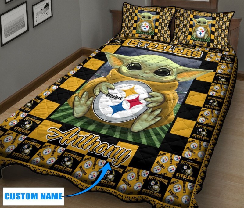 Pittsburgh Steelers Quilt Set Detail