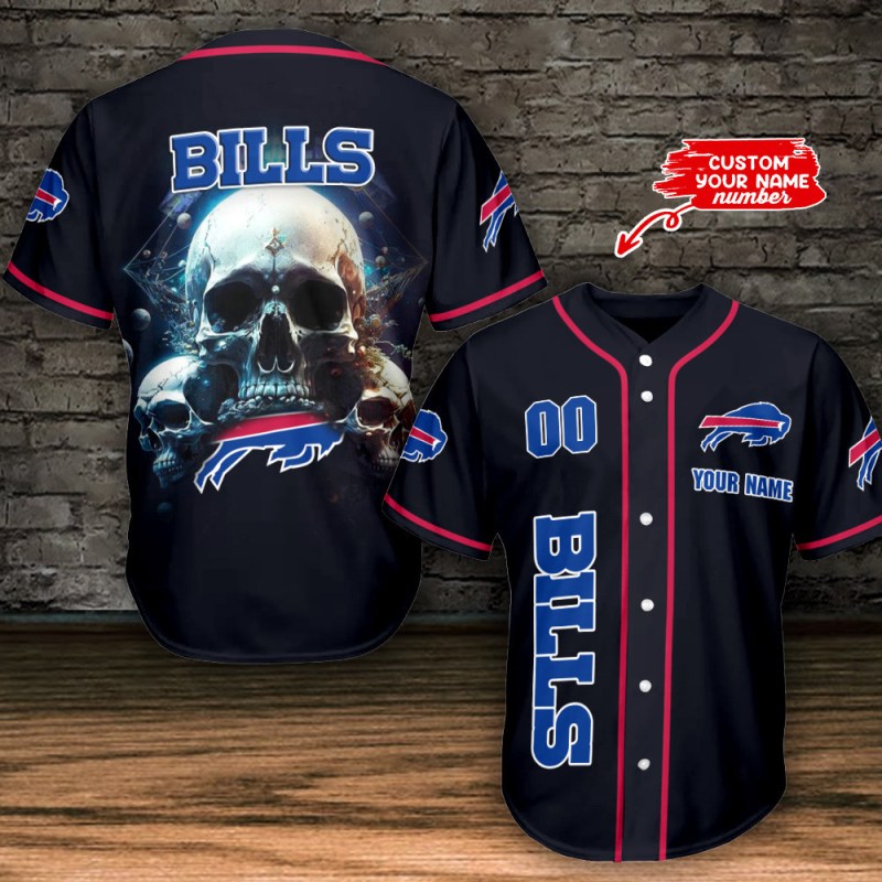 Buffalo Bills Personalized Baseball Jersey