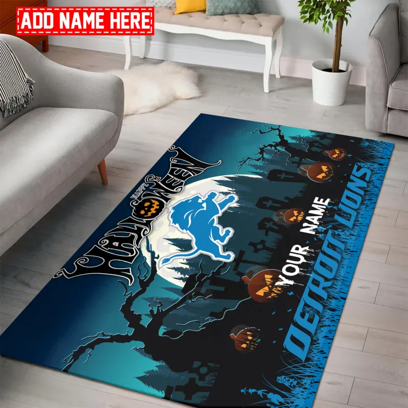 Detroit Lions Personalized Rectangle Rug