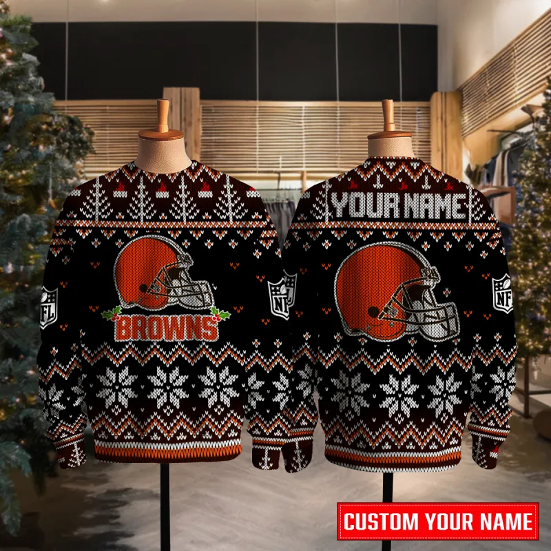 Cleveland Browns Premium Ugly Christmas Sweater - MKFull