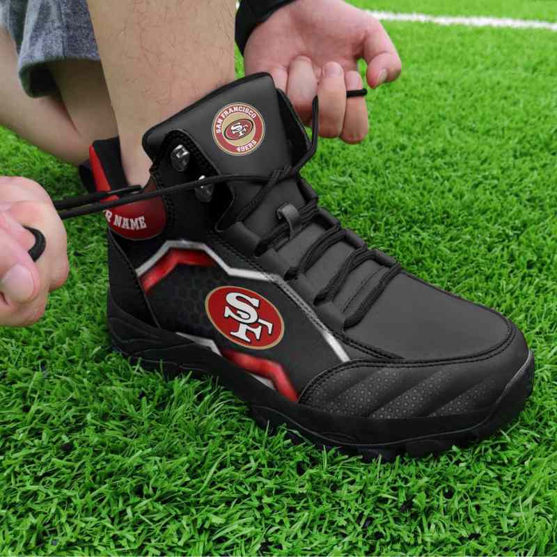 San Francisco 49ers Hiking Shoes Side View