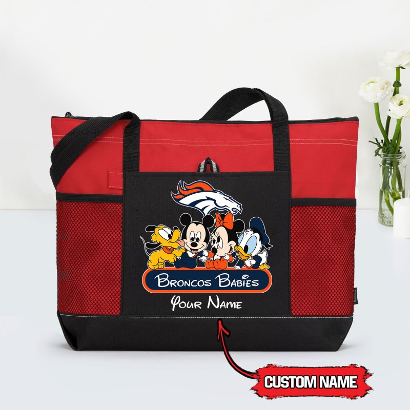 Denver Broncos Personalized Babies Tote Bag Red