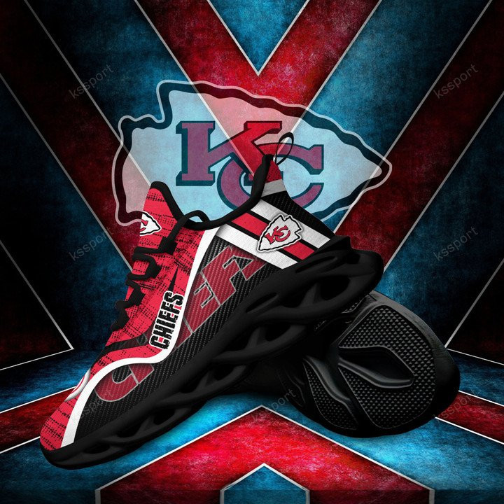 Kansas City Chiefs Yezy Running Sneakers - Back View