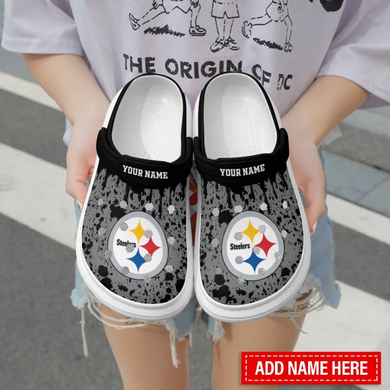 Pittsburgh Steelers Personalized Limited Clog Back View