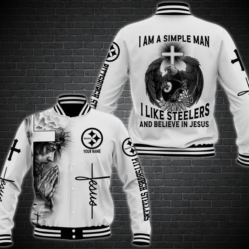 Pittsburgh Steelers Personalized Baseball Jacket