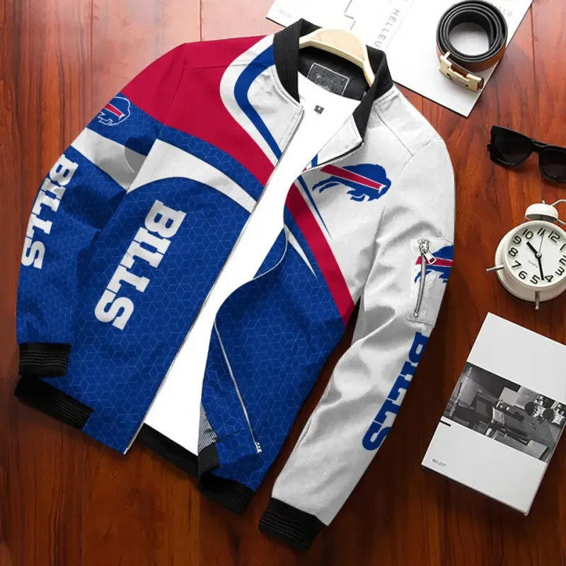 Buffalo Bills Personalized Bomber Jacket Side View