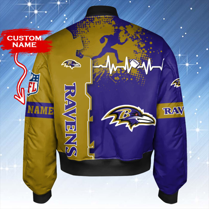 Baltimore Ravens Bomber Jacket - Back View