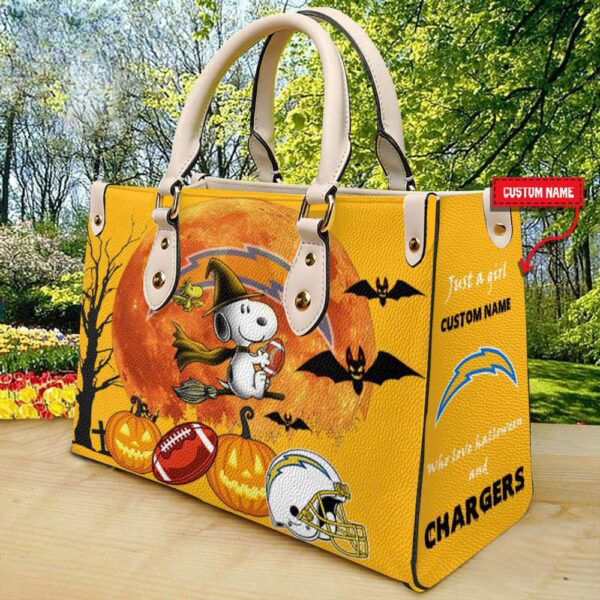 Los Angeles Chargers NFL Halloween Leather Hand Bag