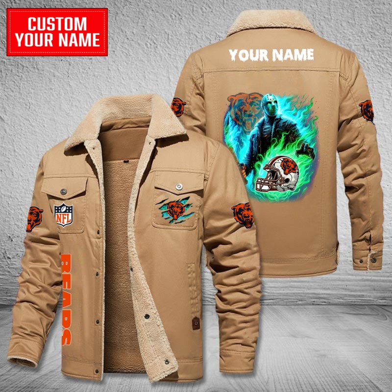 Chicago Bears Bomber Jacket Coffee