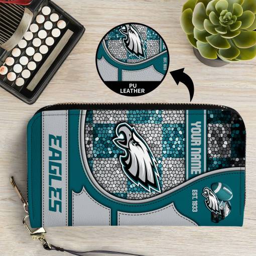 Philadelphia Eagles Women's Zip Around Wallet