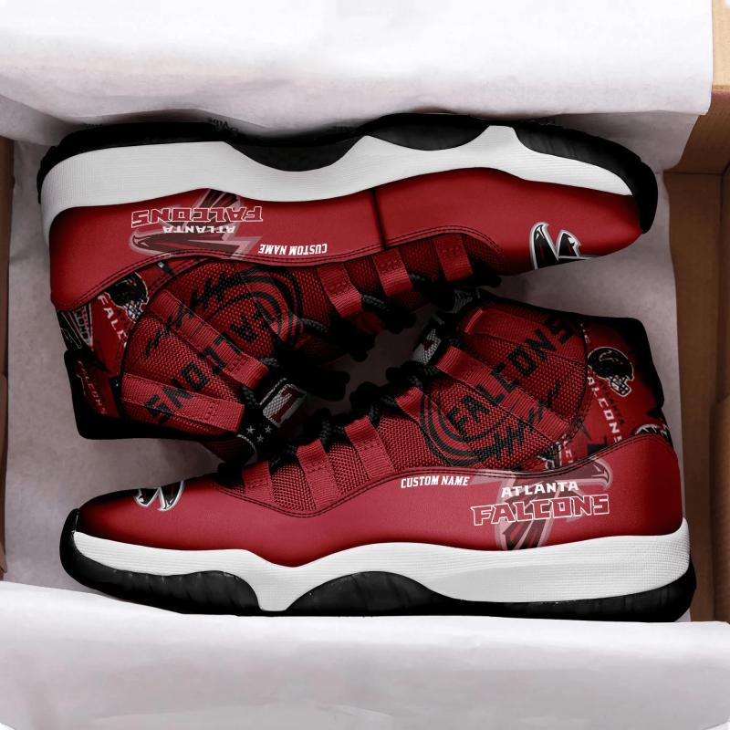 Atlanta Falcons Personalized AJD11 Sneakers View 3