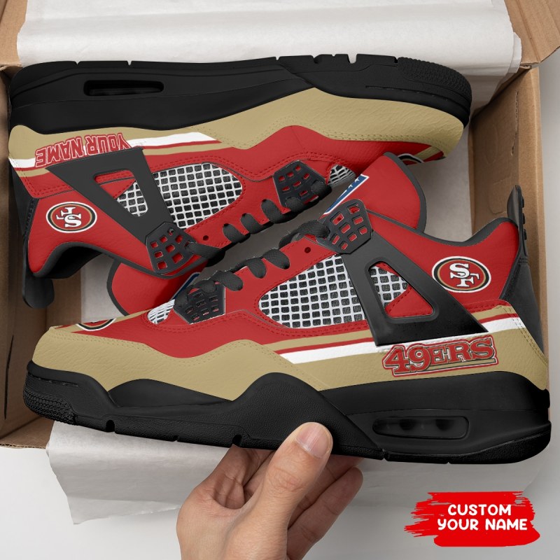 San Francisco 49ers AJ4 Sneaker Front View