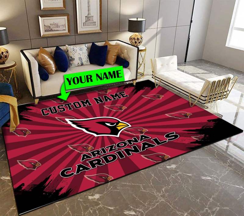 Arizona Cardinals Personalized Premium Rectangle Rug