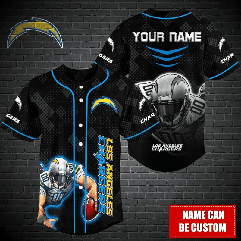 Los Angeles Chargers Personalized Baseball Jersey