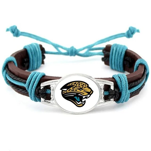 Jacksonville Jaguars Leather Bracelet