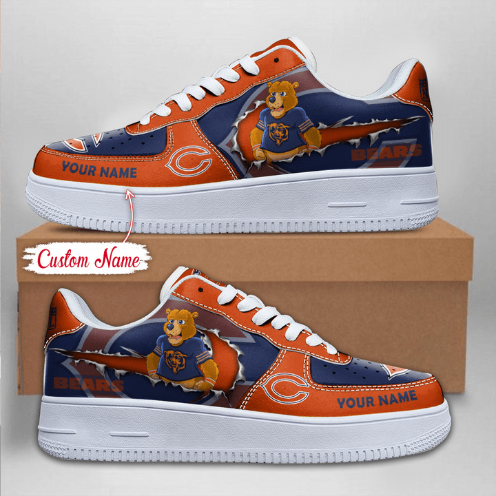 NFL Chicago Bears Custom Sneakers Detail