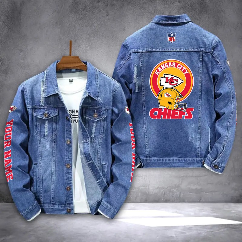 Kansas City Chiefs Denim Jacket Front