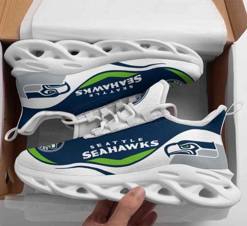 Seattle Seahawks Yezy Running Sneakers Side View