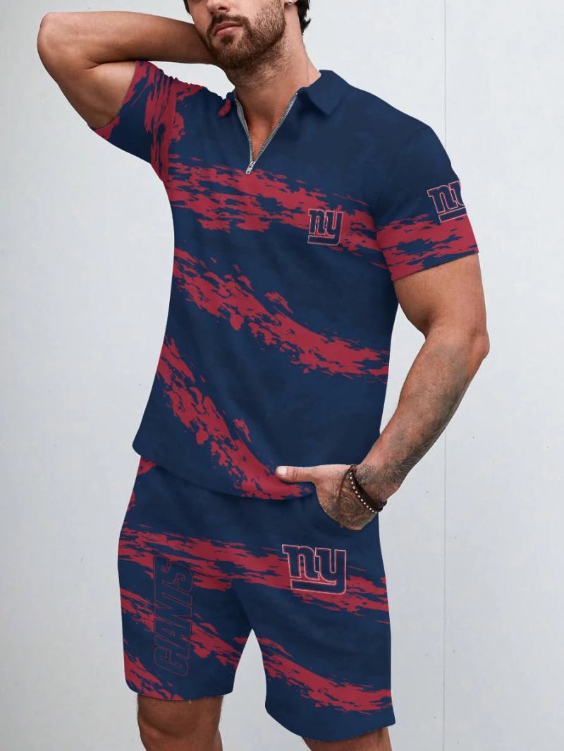 New York Giants Limited Edition ZIP Polo Shirt and Shorts