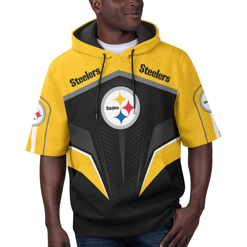 Pittsburgh Steelers Short Sleeve Hoodie