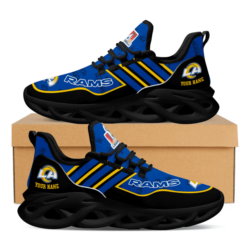 Los Angeles Rams Yeezy Running Sneakers Side View