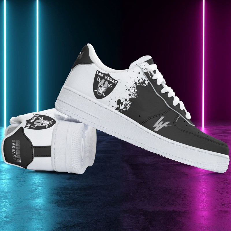 Las Vegas Raiders AF1 Shoes Side View
