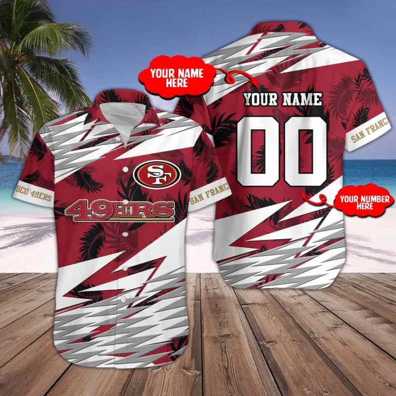 Sizing Chart for San Francisco 49ers Personalized Button Shirts