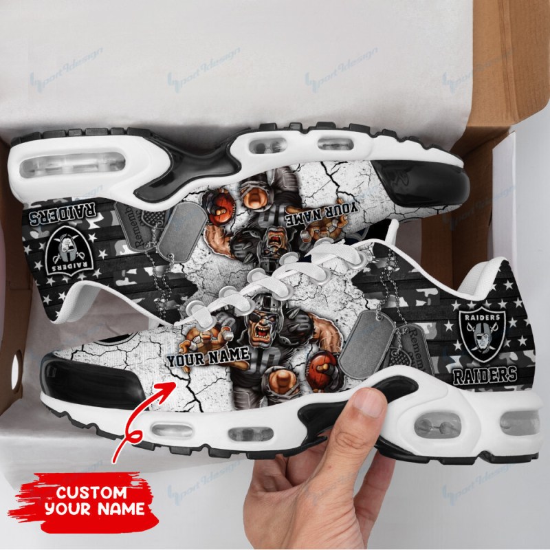 Las Vegas Raiders Personalized Plus T-N Youth Sneakers