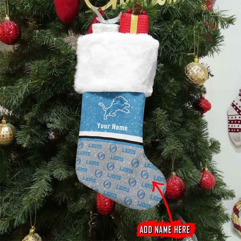 Detroit Lions Christmas Socks 2