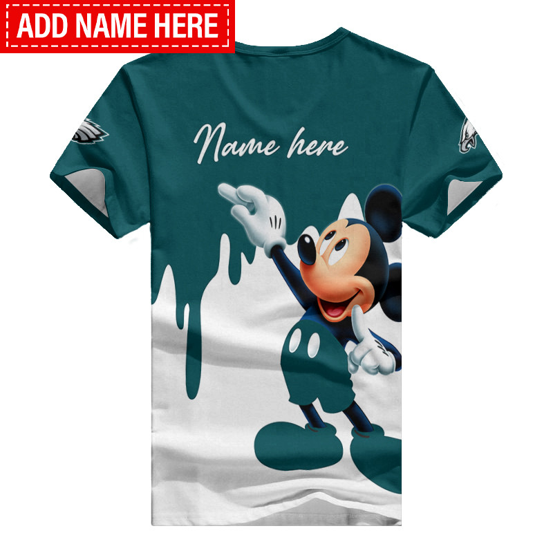 Philadelphia Eagles Personalized Summer V-neck Women T-shirt