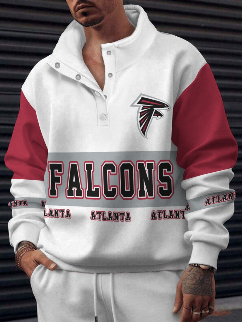 Atlanta Falcons Casual Colorful Stand Collar Sweatshirt
