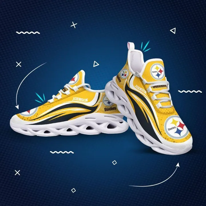 Pittsburgh Steelers Yezy Running Sneakers 119 Side View