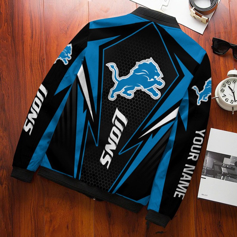 Detroit Lions Personalized Bomber Jacket