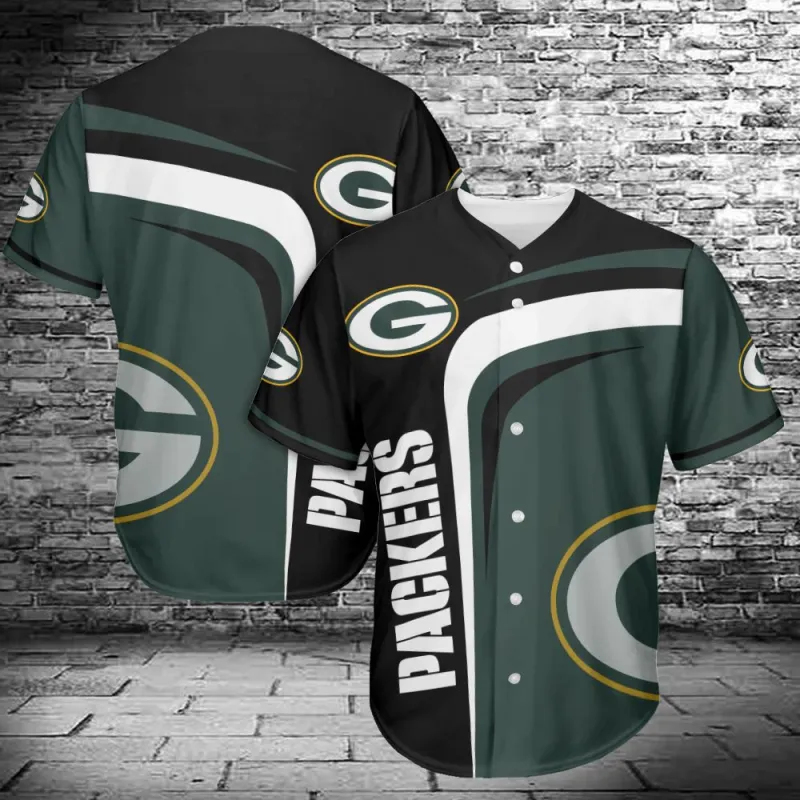 Green Bay Packers Baseball Jersey Shirt