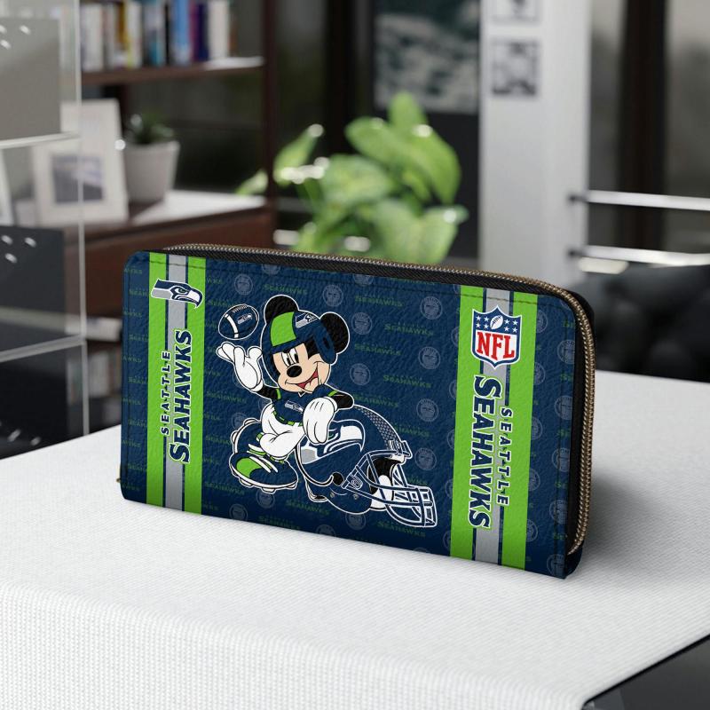 Seattle Seahawks Wallet Mockup - Open