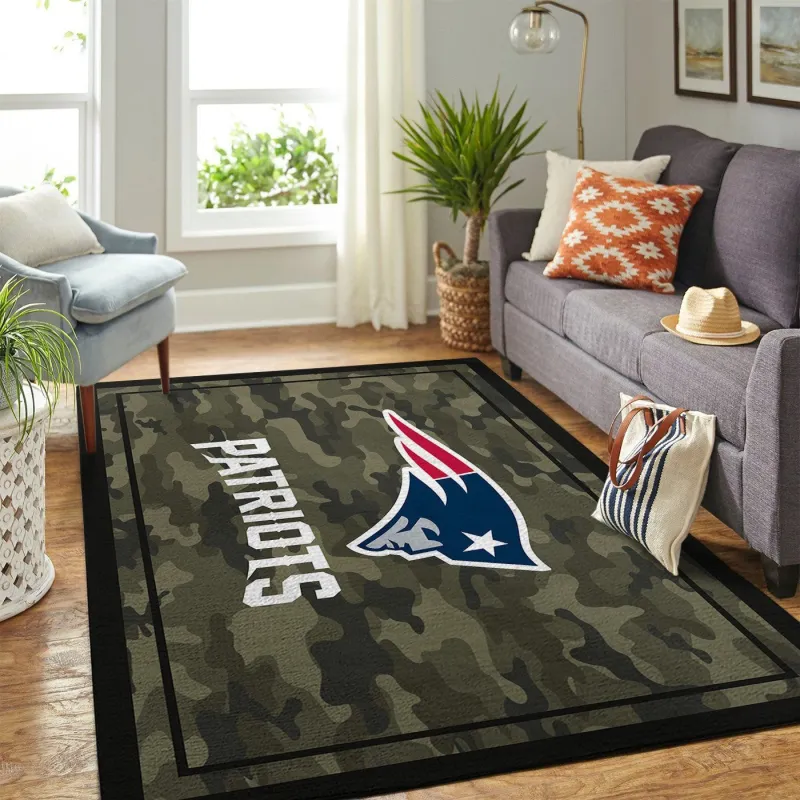 New England Patriots Rectangle Rug 85