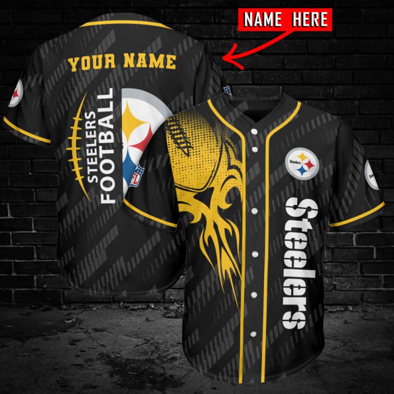 Pittsburgh Steelers Personalized Baseball Jersey