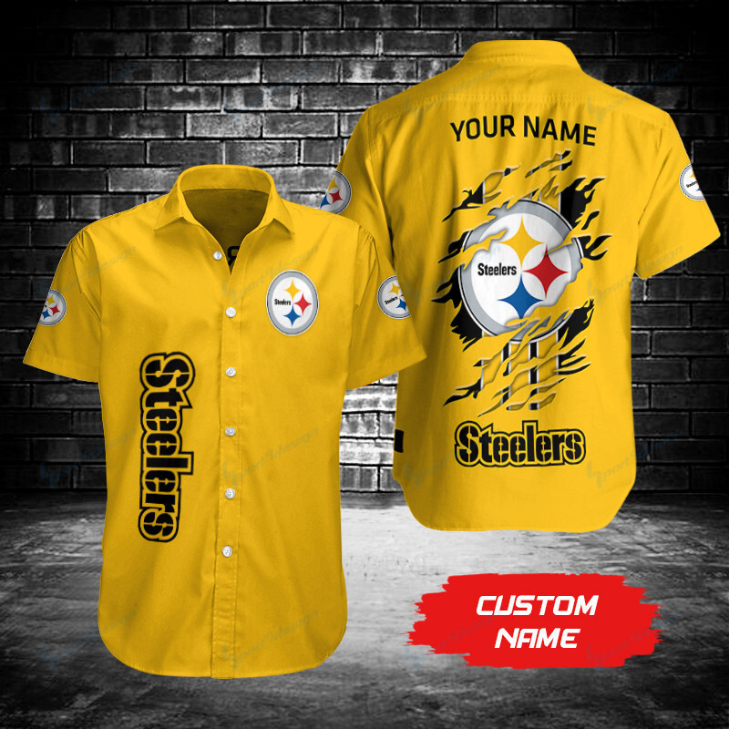 Sizing chart for Pittsburgh Steelers Button Shirt